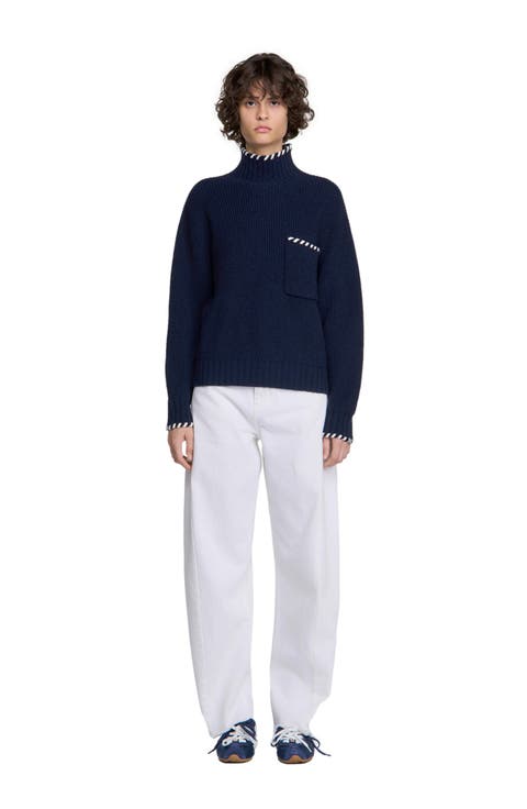 Wool Sweater With Braided Details