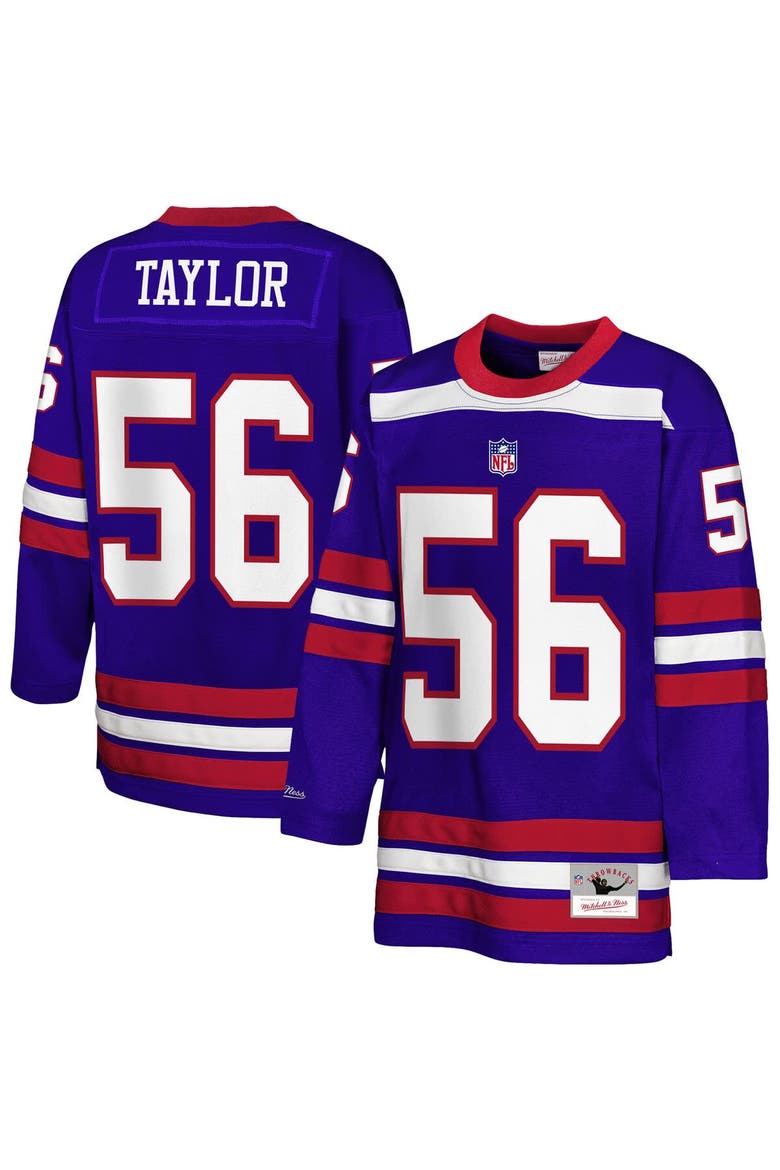 Youth Mitchell & Ness Lawrence Taylor Royal New York Giants Hockey Fashion Jersey, Main, color, Royal