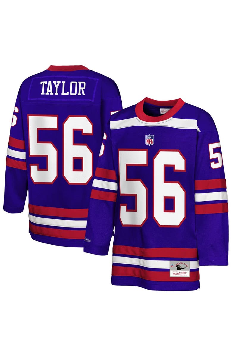 Mitchell & Ness Youth Mitchell & Ness Lawrence Taylor Royal New York Giants Hockey Fashion Jersey, Main, color, Royal