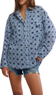 Free People Hidden Flower Button-Up Shirt