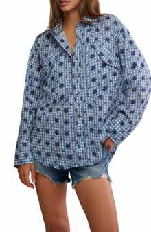 Free People Hidden Flower Button-Up Shirt