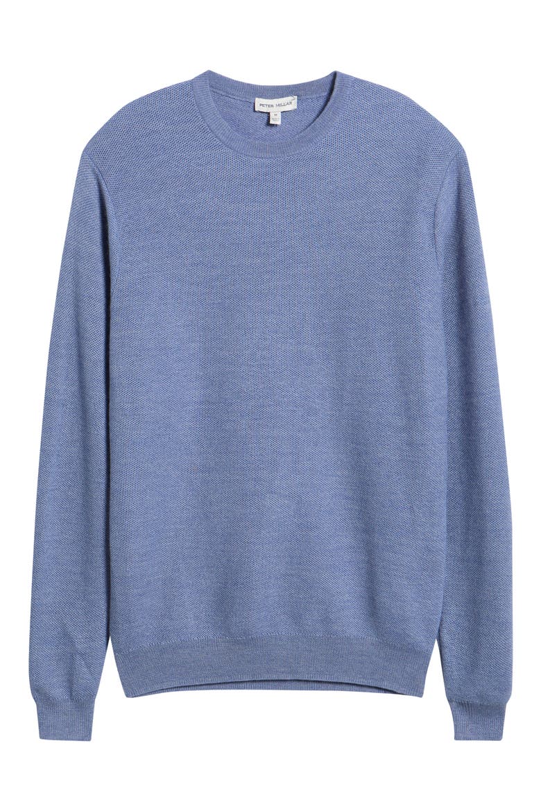 Autumn Crest Honeycomb Crewneck Sweater, Alternate, color, BLUE FREESIA