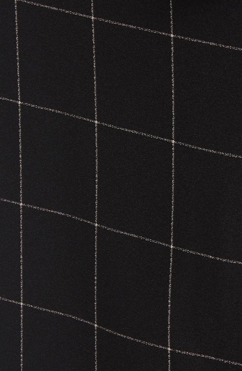 Tahari ASL Windowpane Plaid Two-Piece Long Sleeve Dress, Alternate, color,