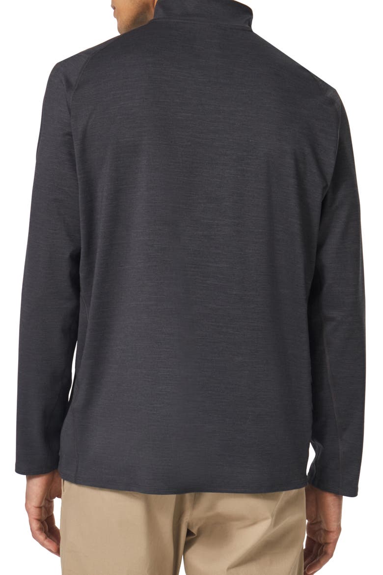 Gravity Range Quarter Zip Golf Pullover, Alternate, color, BLACKOUT HTHR