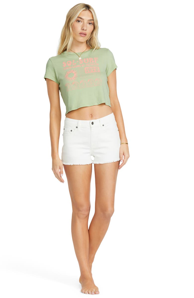 Billabong Sol Surf Crop Graphic T-Shirt, Alternate, color, Pistachio