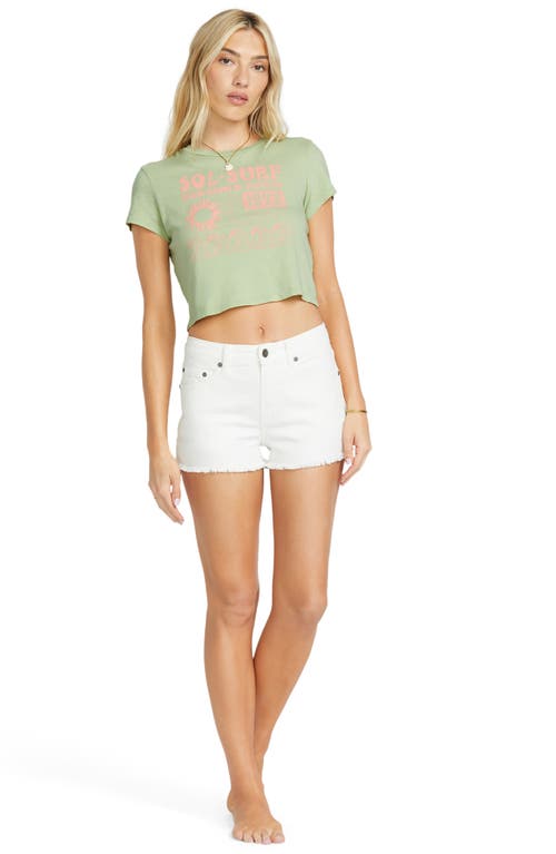 Shop Billabong Sol Surf Crop Graphic T-shirt In Pistachio