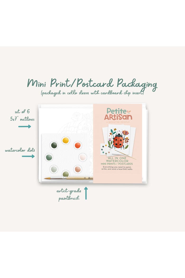 Friendly Monsters Postcard Set, Alternate, color, White
