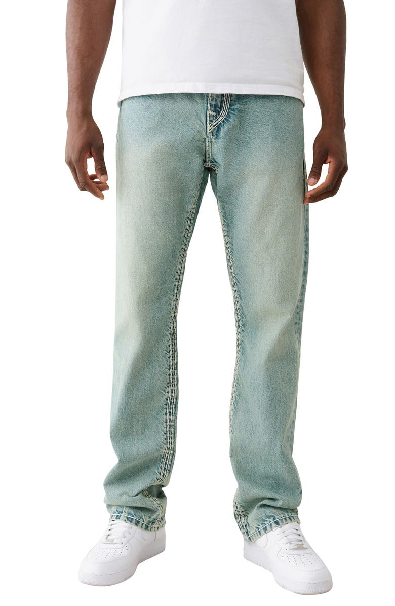 True Religion Ricky Flap Straight Leg Jeans, Main, color, 