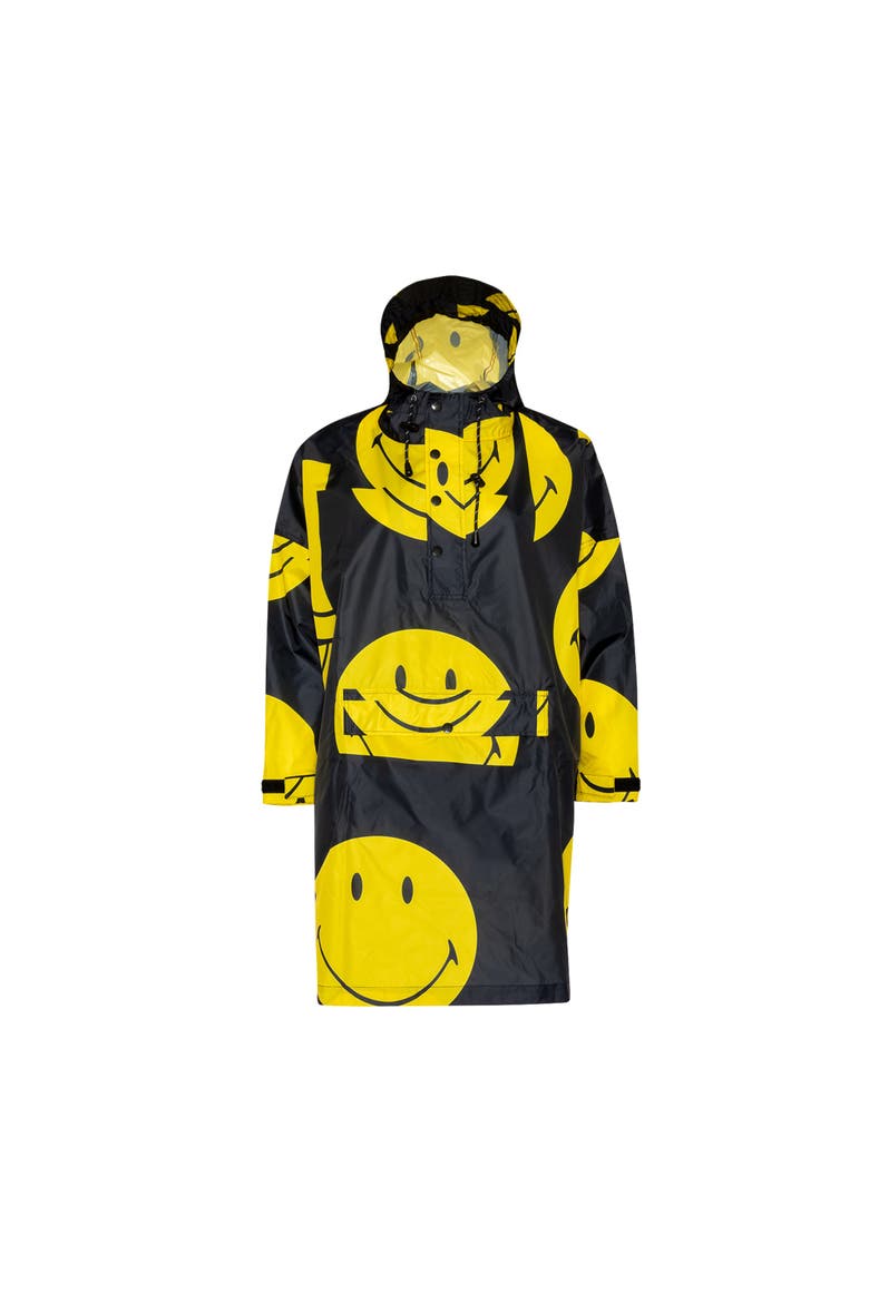 Kids Rain Poncho All Smiles x Smiley, Alternate, color, Yellow