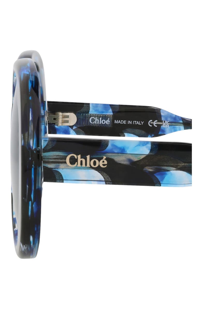 Chloé 56mm Oversize Round Sunglasses, Alternate, color, Havana Blue