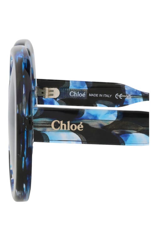 Chloé 56mm Oversize Round Sunglasses In Blue