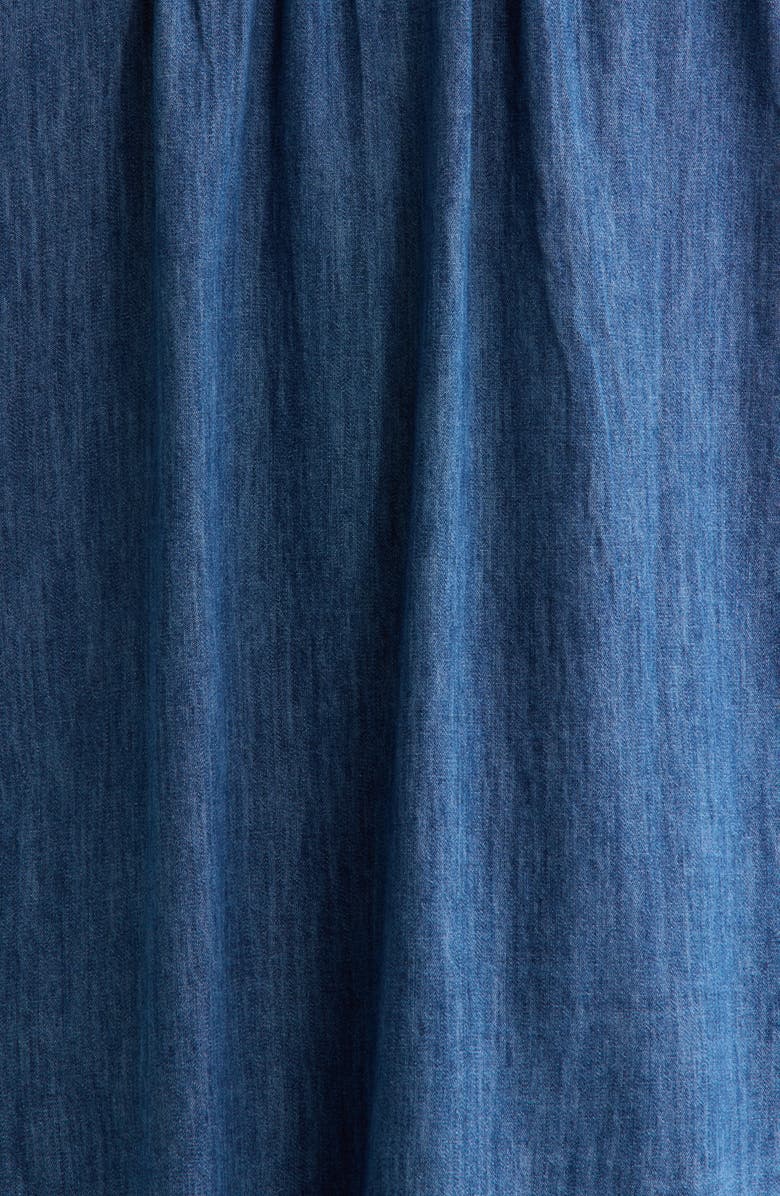 Caslon<sup>®</sup> Ruffle Chambray Top, Alternate, color, Dark Wash