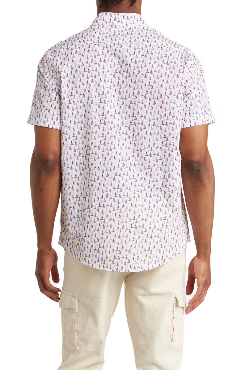 Slate & Stone Sailboat Cotton Poplin Button-Up Shirt, Alternate, color,