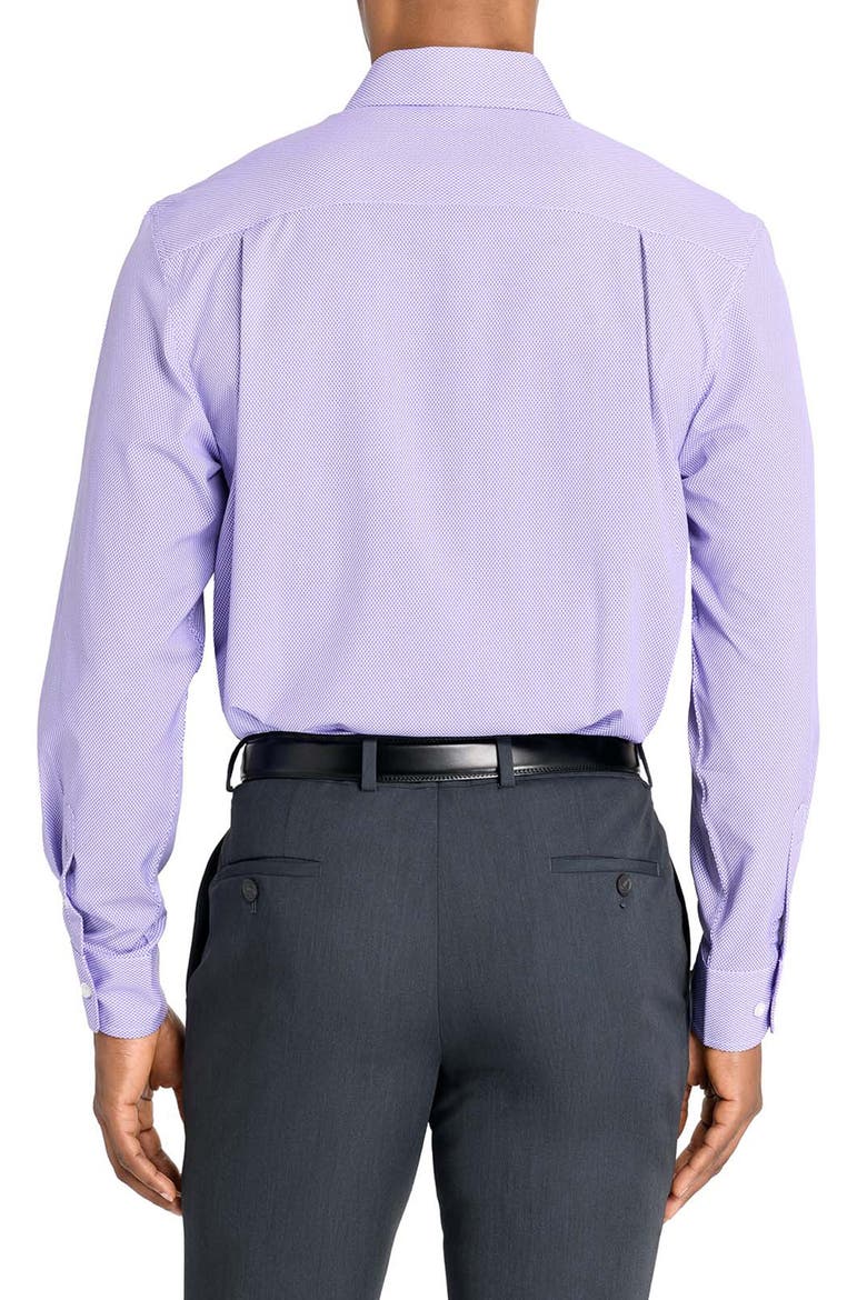 Regular Fit Geometric Print Performance Dress Shirt, Alternate, color, VIOLET