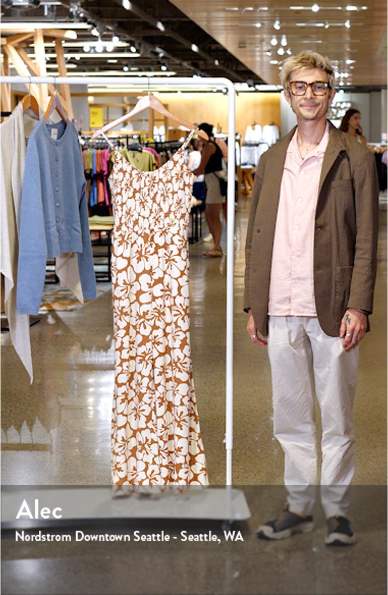 Hibiscus Heat Smocked Jumpsuit, sales video thumbnail