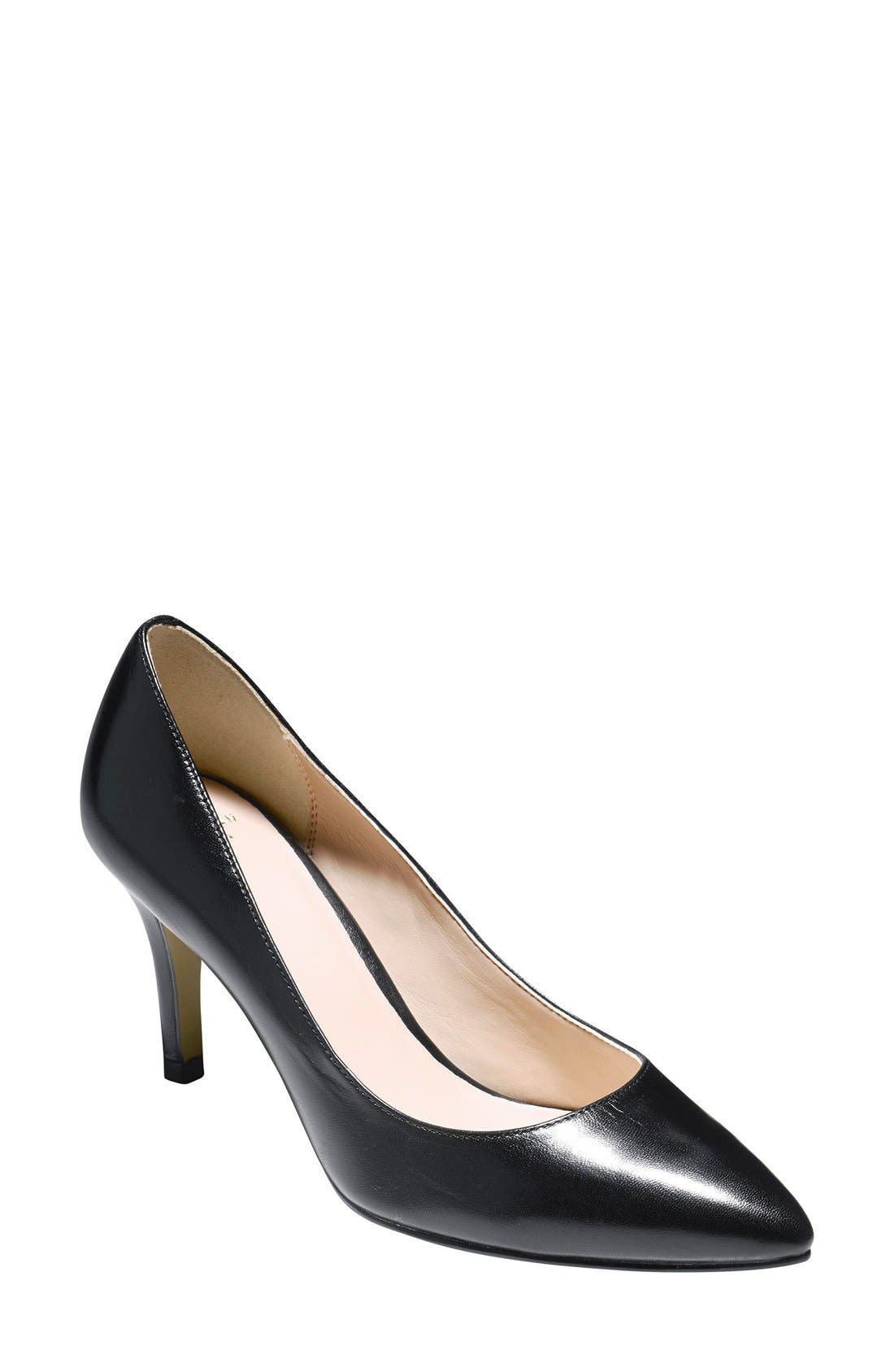 'Juliana' Pointy Toe Pump, Main, color, BLACK