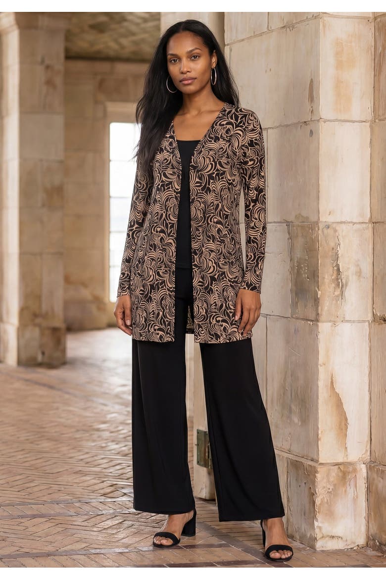 Everyday Stretch Knit Wide Leg Pant, Alternate, color, BLACK