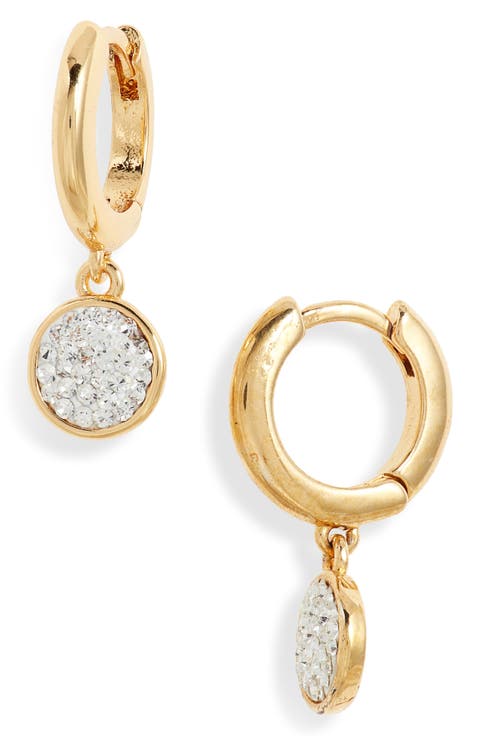 disc huggie hoop earrings