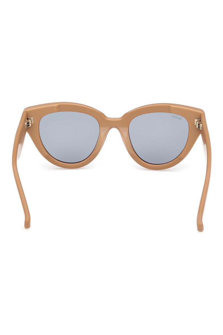 Glimpse 50mm Polarized Cat Eye Sunglasses, Alternate, color, MATTE CAMEL / GREEN LENSES
