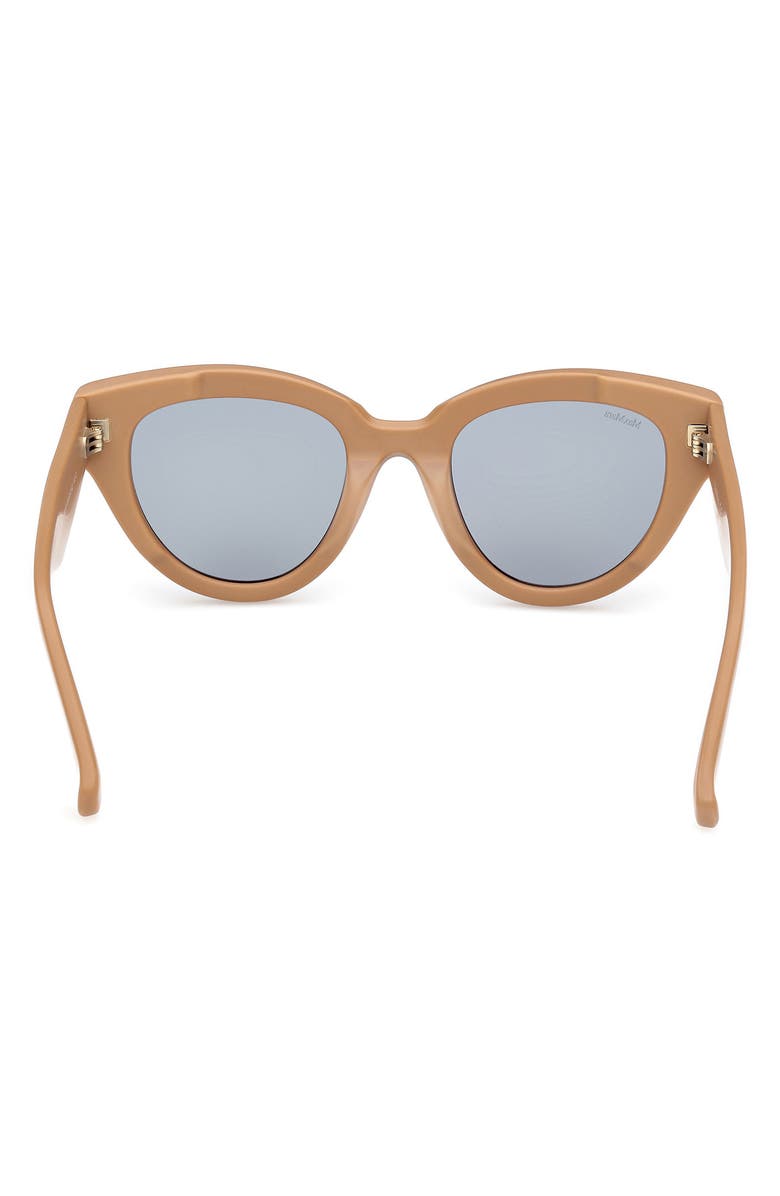 Max Mara Glimpse 50mm Polarized Cat Eye Sunglasses, Alternate, color, Matte Camel / Green Lenses