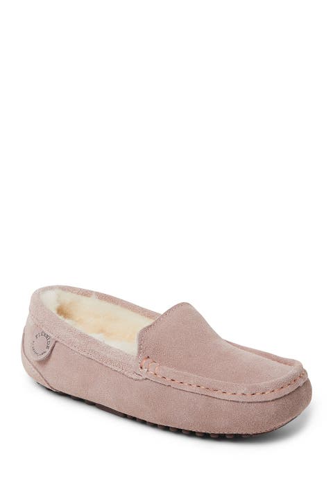 Fireside Mel Genuine Shearling Moccasin Slipper