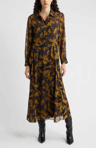 Nordstrom Floral Print Long Sleeve Shirtdress