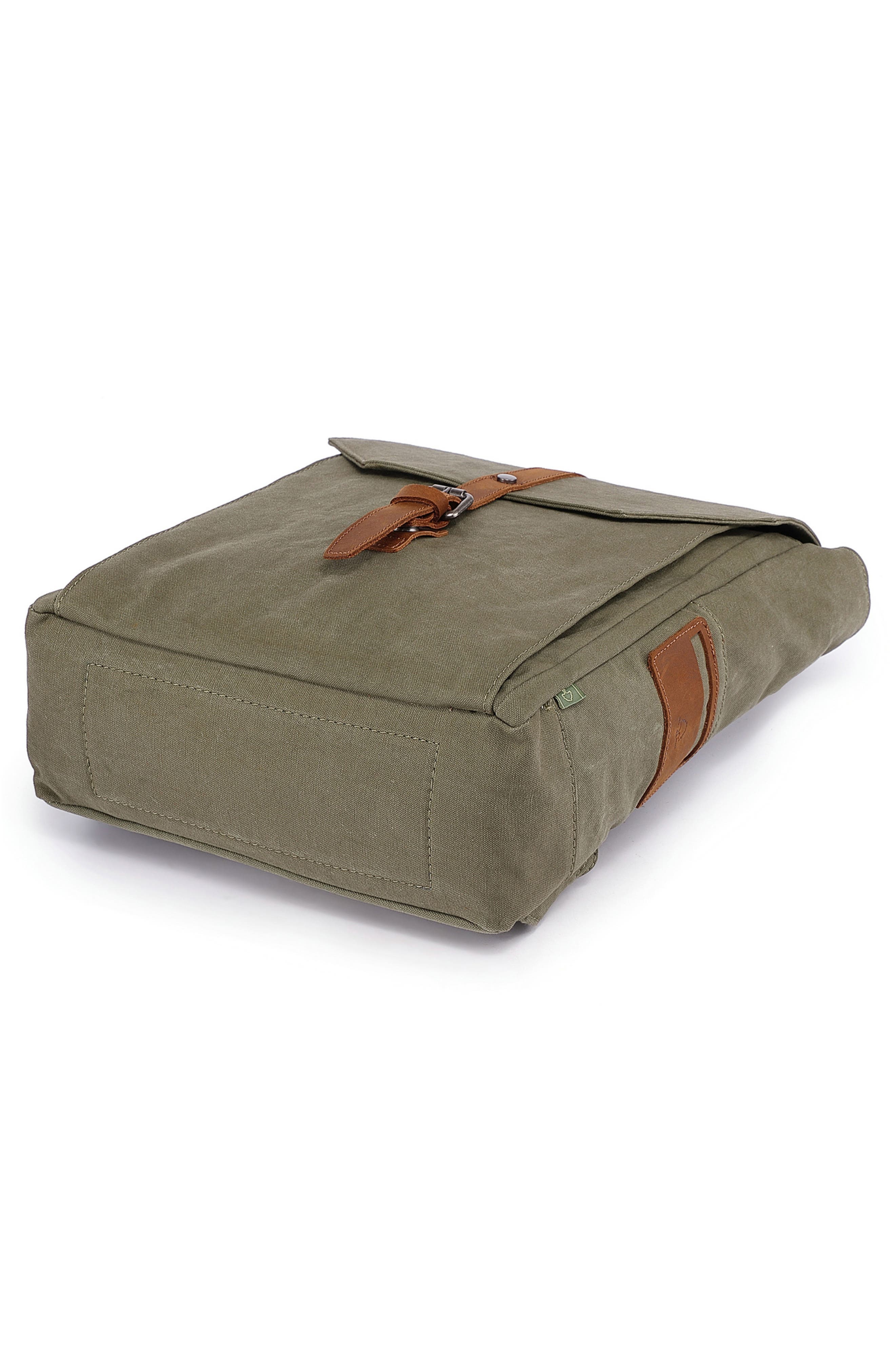 Sunny Trail Canvas Backpack, Alternate, color, ARMY GREEN