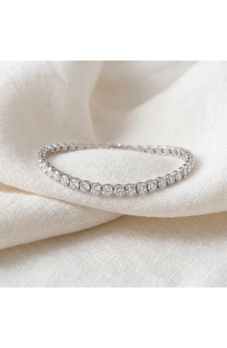 Bliss Diamond 9 ct Round Lab Grown Diamond Tennis Bracelet 14K Gold 7", Alternate, color, 14K White Gold