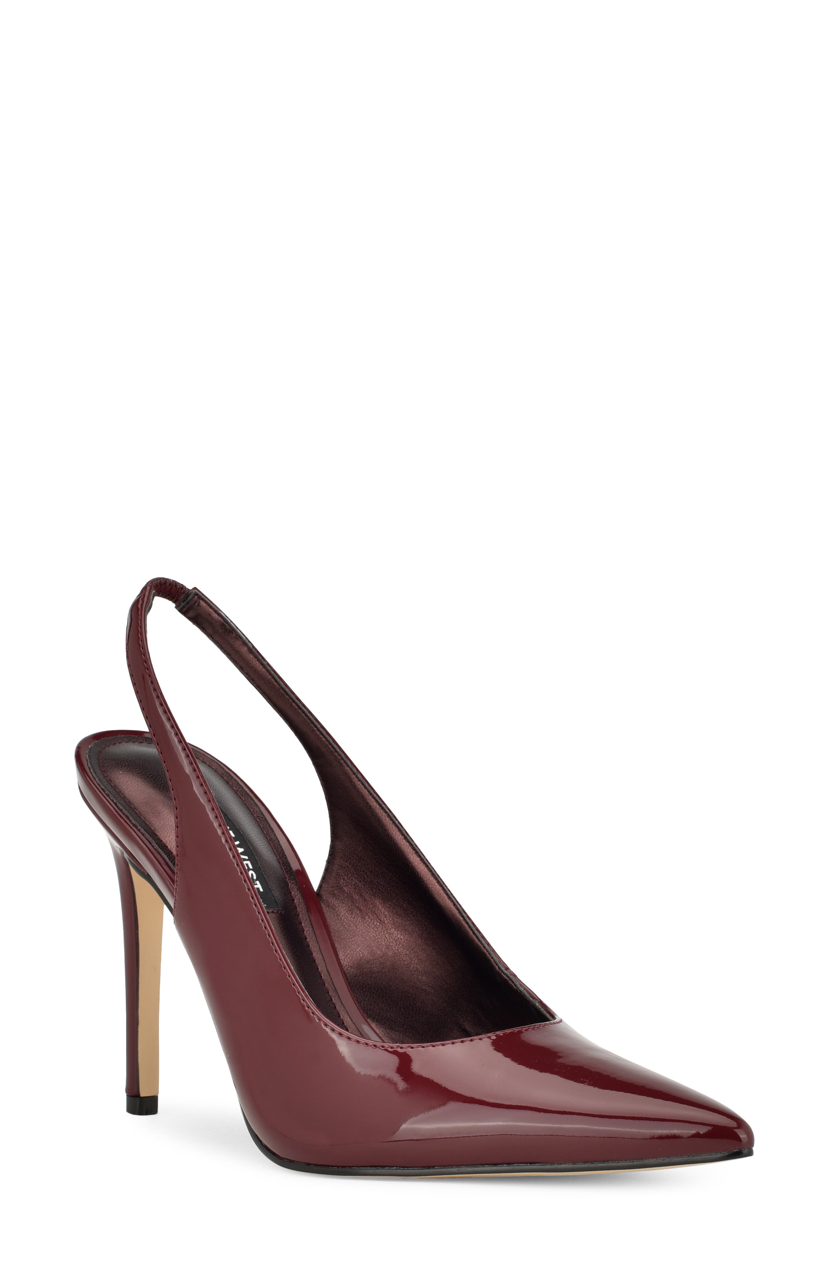 Nine West Feather Slingback Pointed Toe Pump, Main, color, 