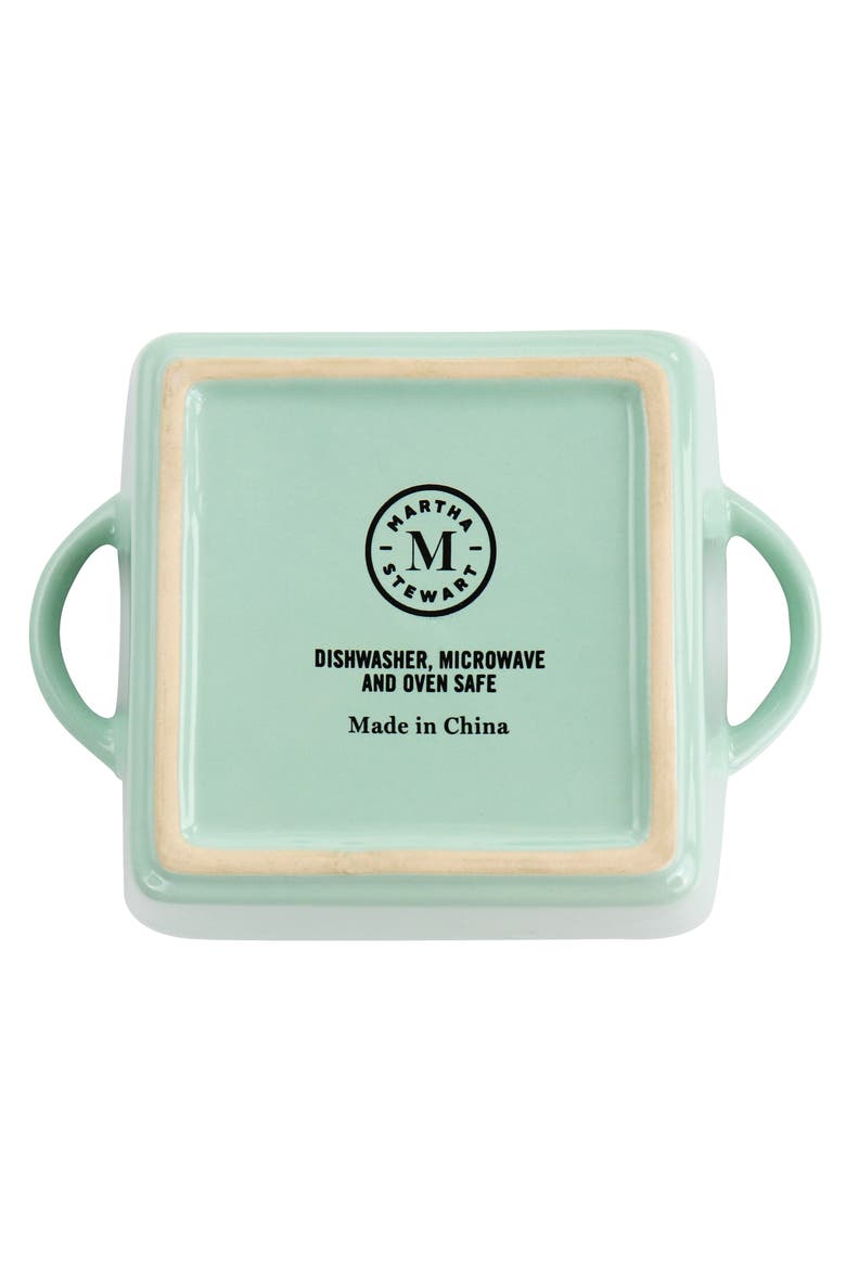 Mini Stoneware Casserole with Lid, Alternate, color, Mint