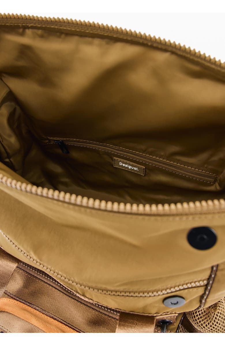 Desigual Large Nylon Backpack, Alternate, color, Camel