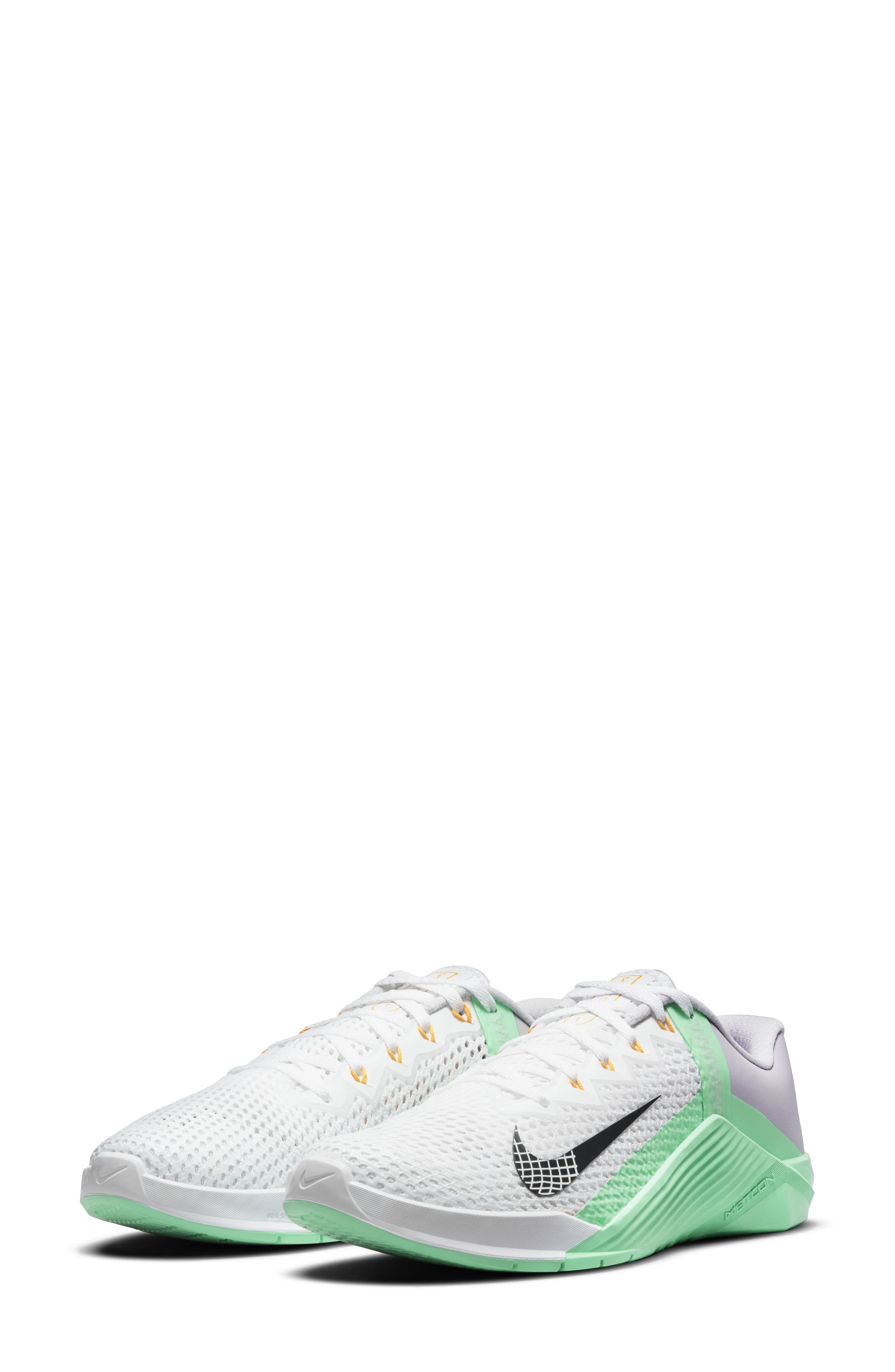 Metcon 6 Training Shoe, Main, color, WHITE/ LILAC/ VIOLET/ GREY