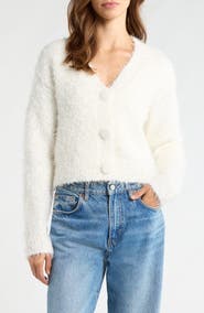 All in Favor Fuzzy V-Neck Cardigan