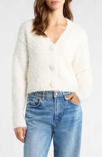 All in Favor Fuzzy V-Neck Cardigan