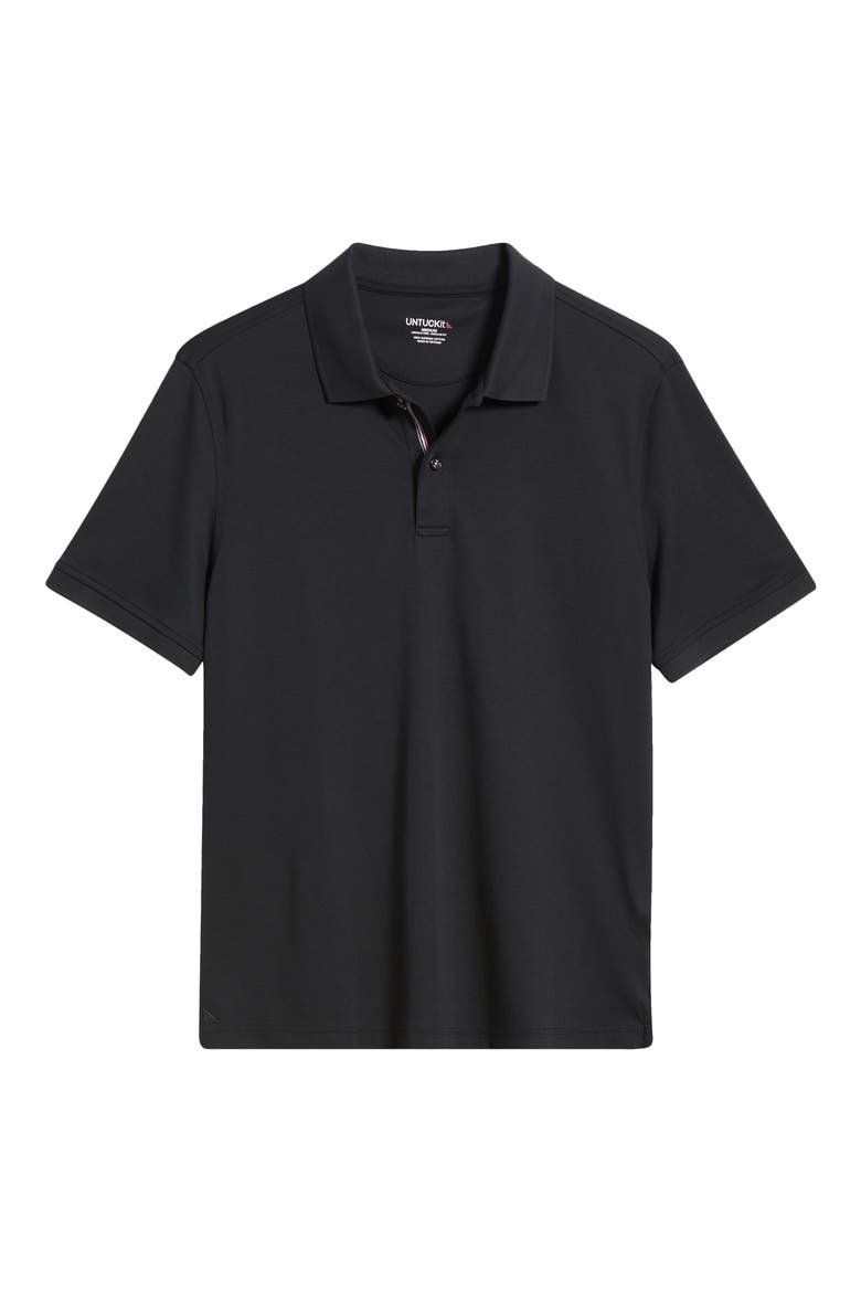 Damaschino Wrinkle Free Polo, Alternate, color, BLACK