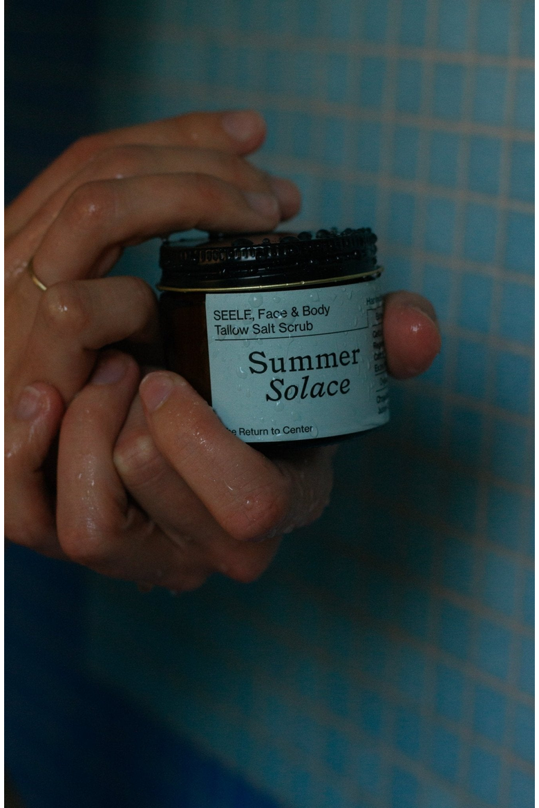 SEELE Celtic Sea Salt Scrub Regenerative Tallow, Alternate, color, Amber / Dark Brown