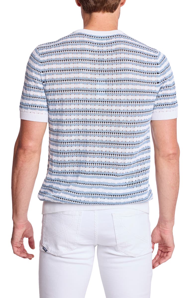 PAISLEY & GRAY Stripe Short Sleeve Knit T-Shirt, Alternate, color, Dusty Blue Stripes