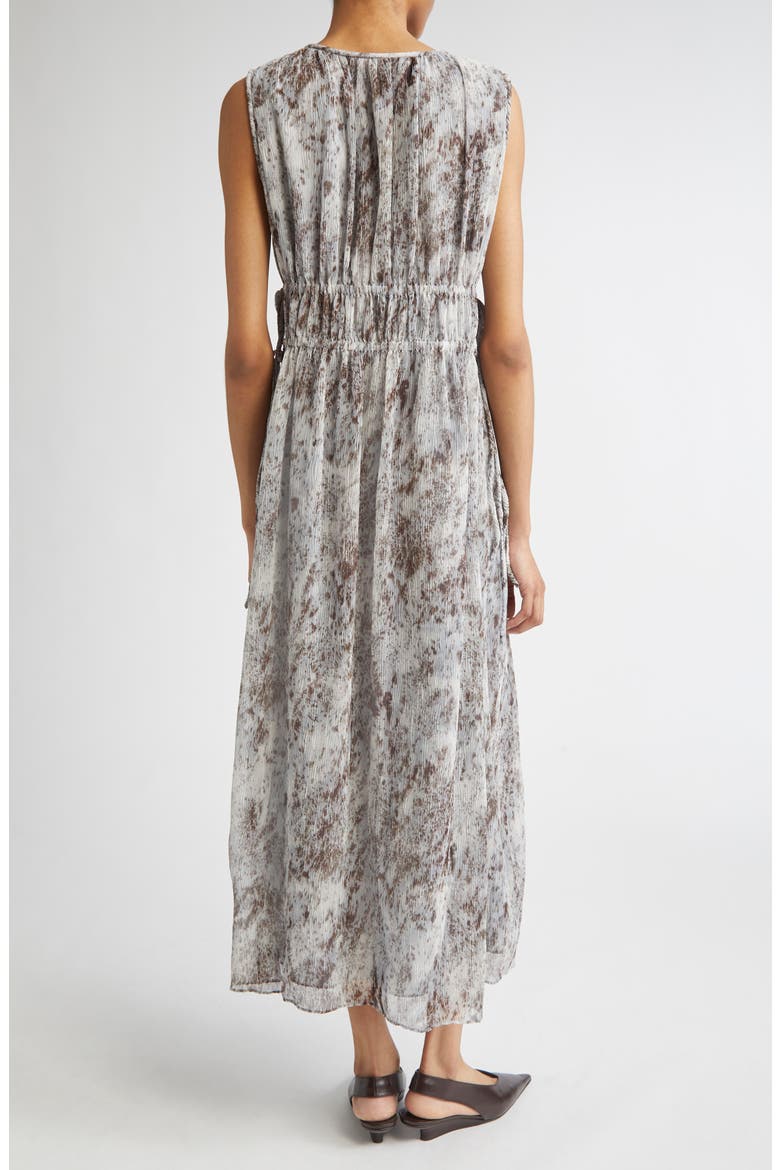 Speckled Glaze Print Sleeveless Georgette Maxi Dress, Alternate, color, BROWN/ PEARL MULTI