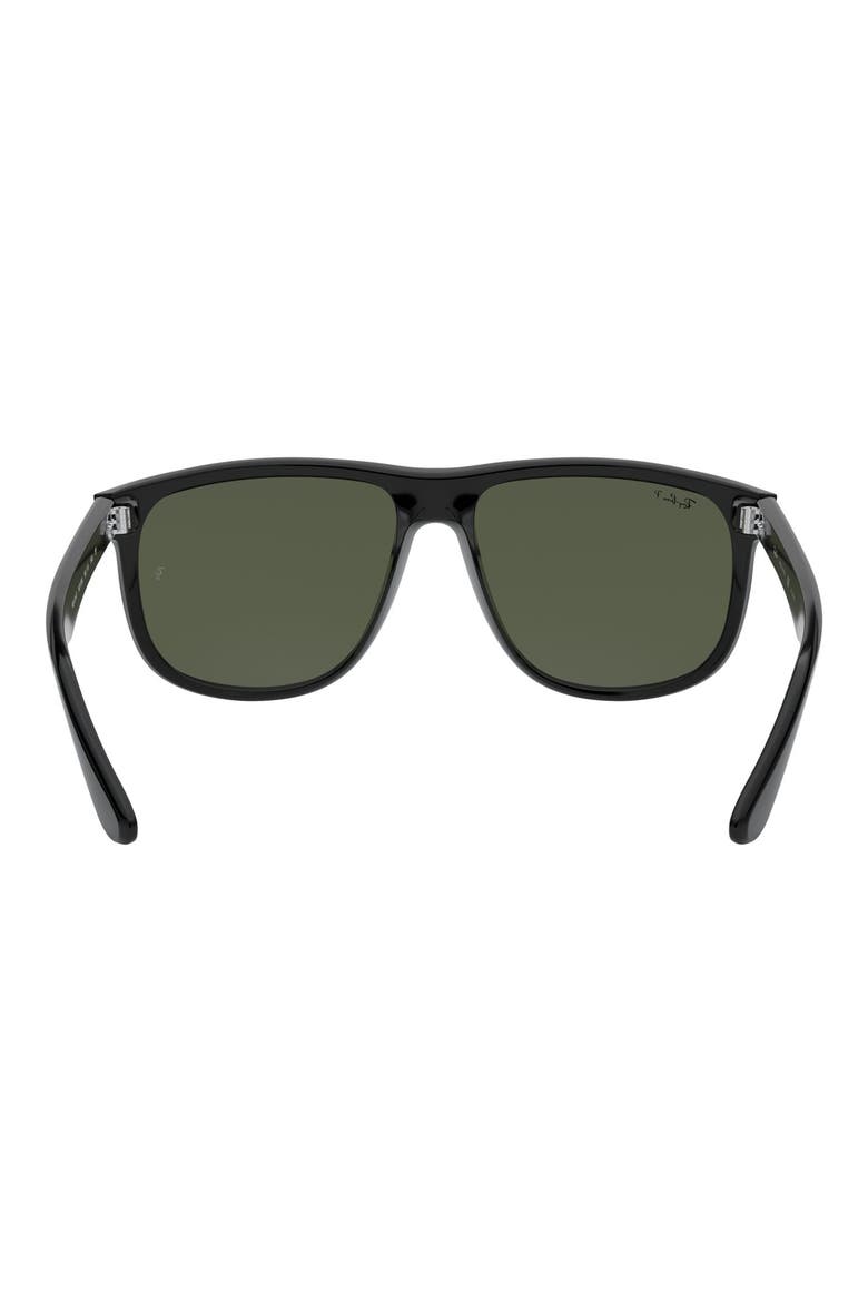 Highstreet 60mm Polarized Flat Top Sunglasses, Alternate, color, BLACK POLARIZED