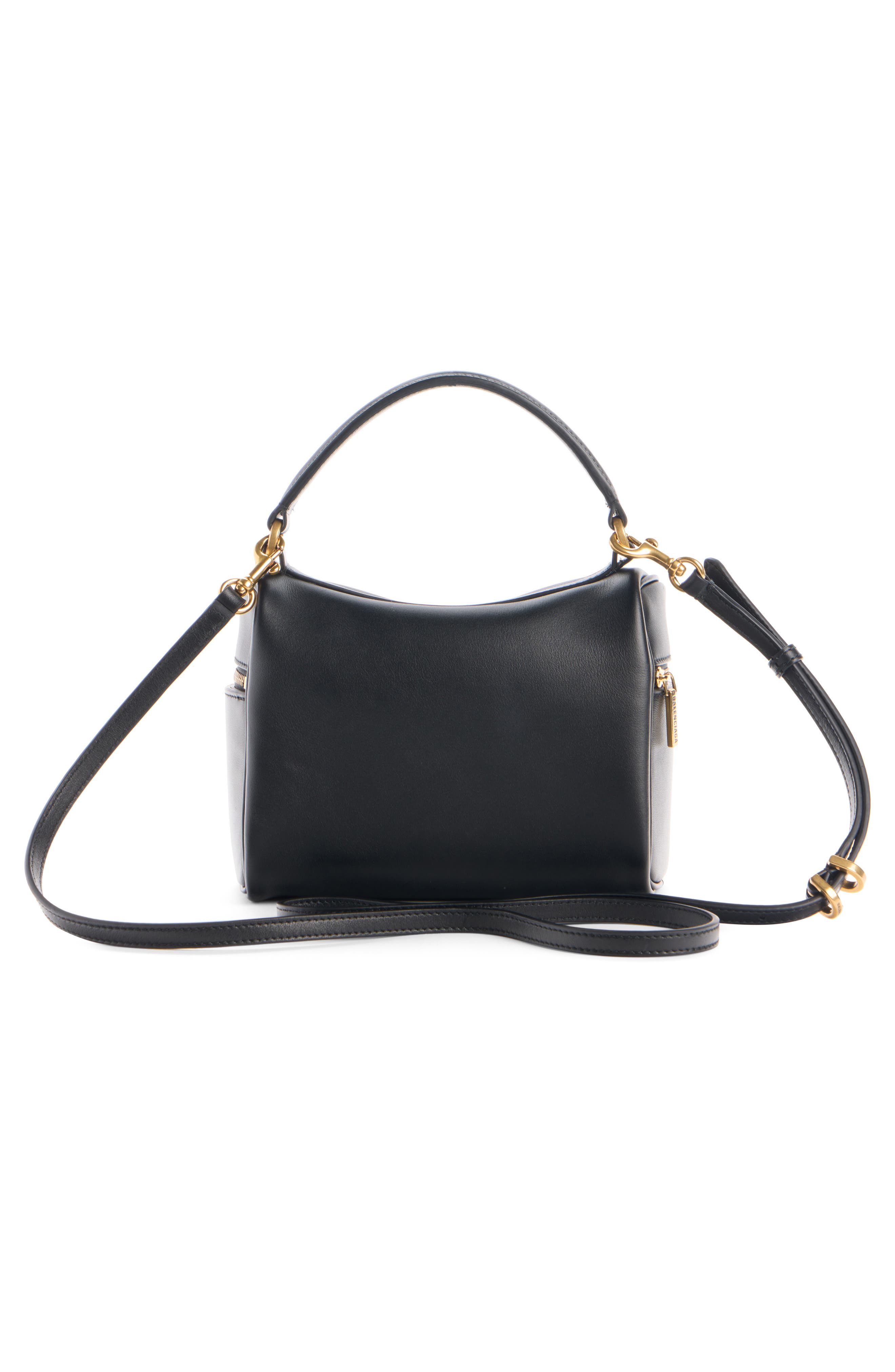 Balenciaga Rodeo Leather Vanity Case, Alternate, color, 1000 Black