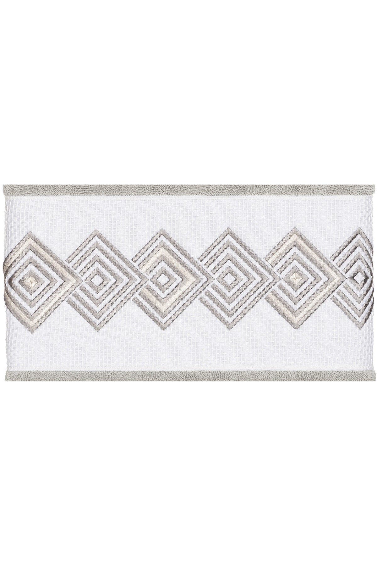 Linum Home Textiles Noah Embellished Bath Towel - Set of 2 - Light Grey