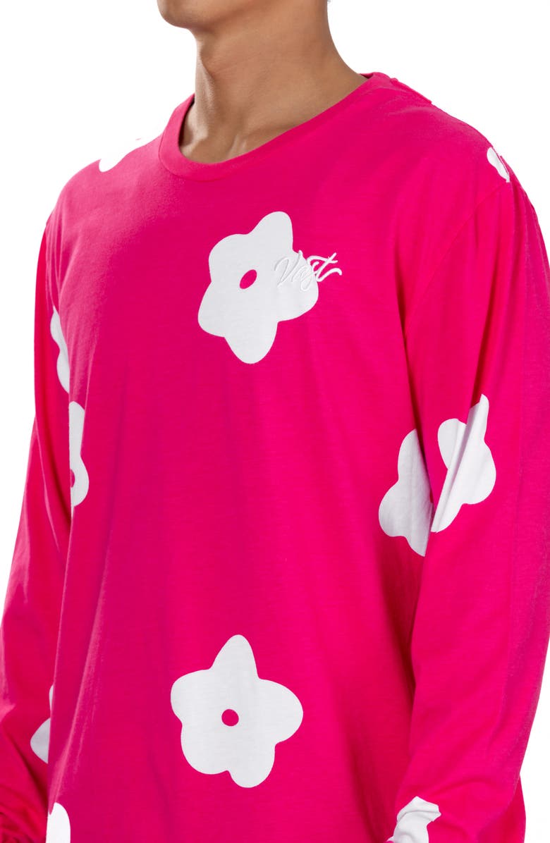 VAST Floral Long Sleeve Graphic T-Shirt, Alternate, color, Fuchsia