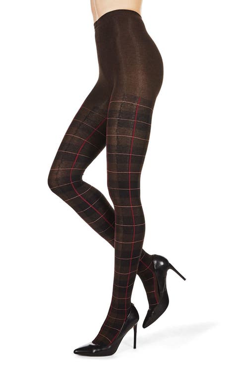 Glasgow Plaid Sweater Tights (Regular & Plus)