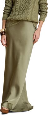 Lauren Ralph Lauren Satin Maxi Skirt