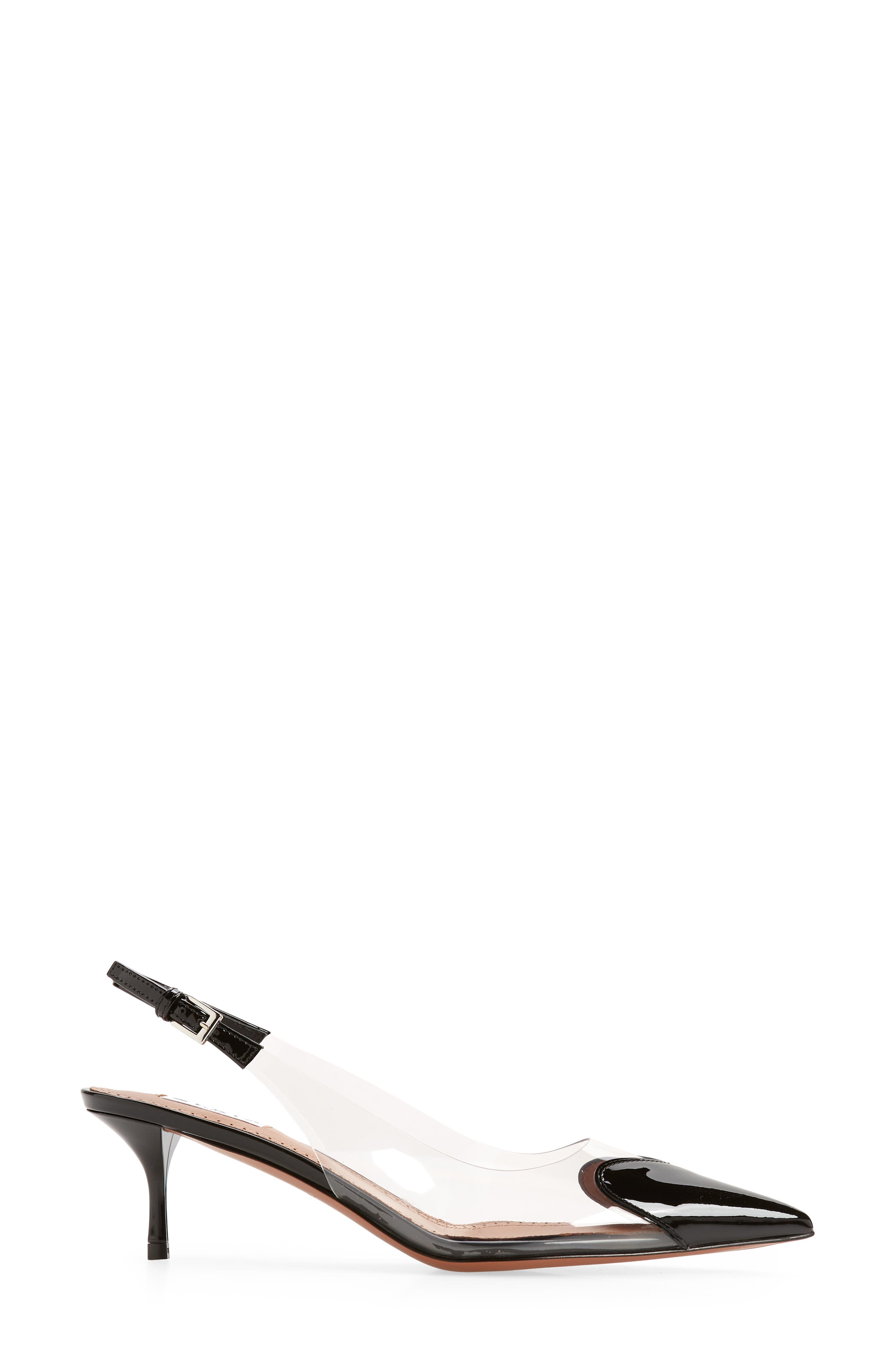 Alaïa Love Heart Kitten Heel Slingback Pump, Alternate, color, 