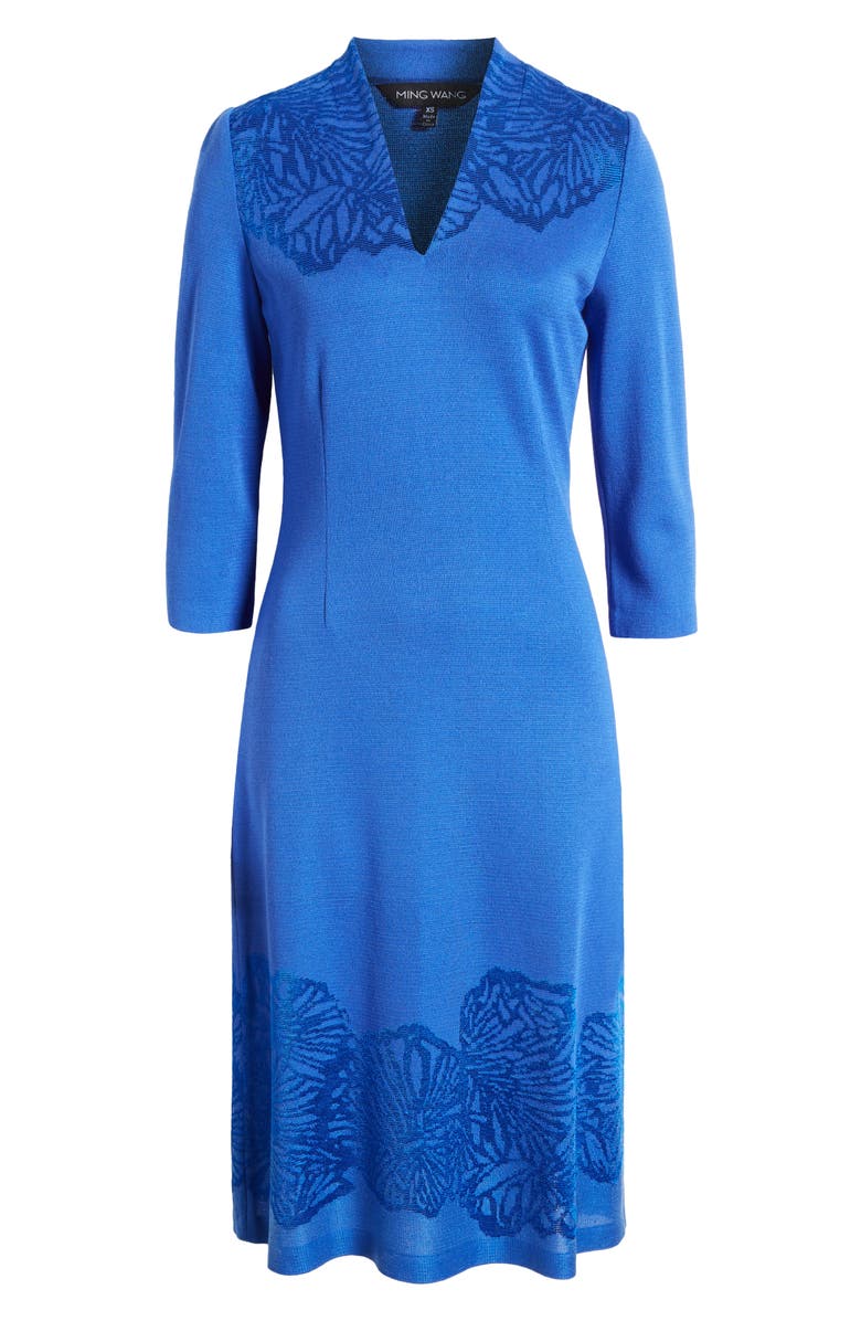 Ming Wang Jacquard Knit Dress, Alternate, color,