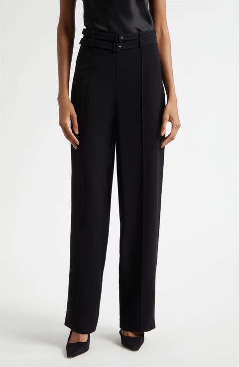 Maelor Pintuck Double Belt Pants