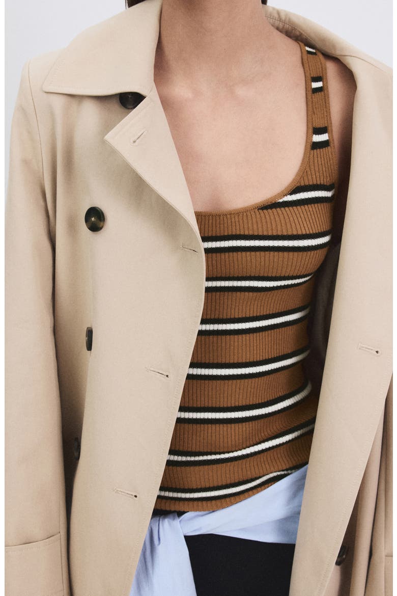 Stripe Knit Tank, Alternate, color, CARAMEL