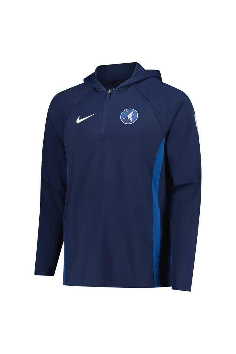 Men's Nike  Navy Minnesota Timberwolves Authentic On Court Zone Quarter-Zip Dri-FIT Hoodie Jacket, Alternate, color, Navy