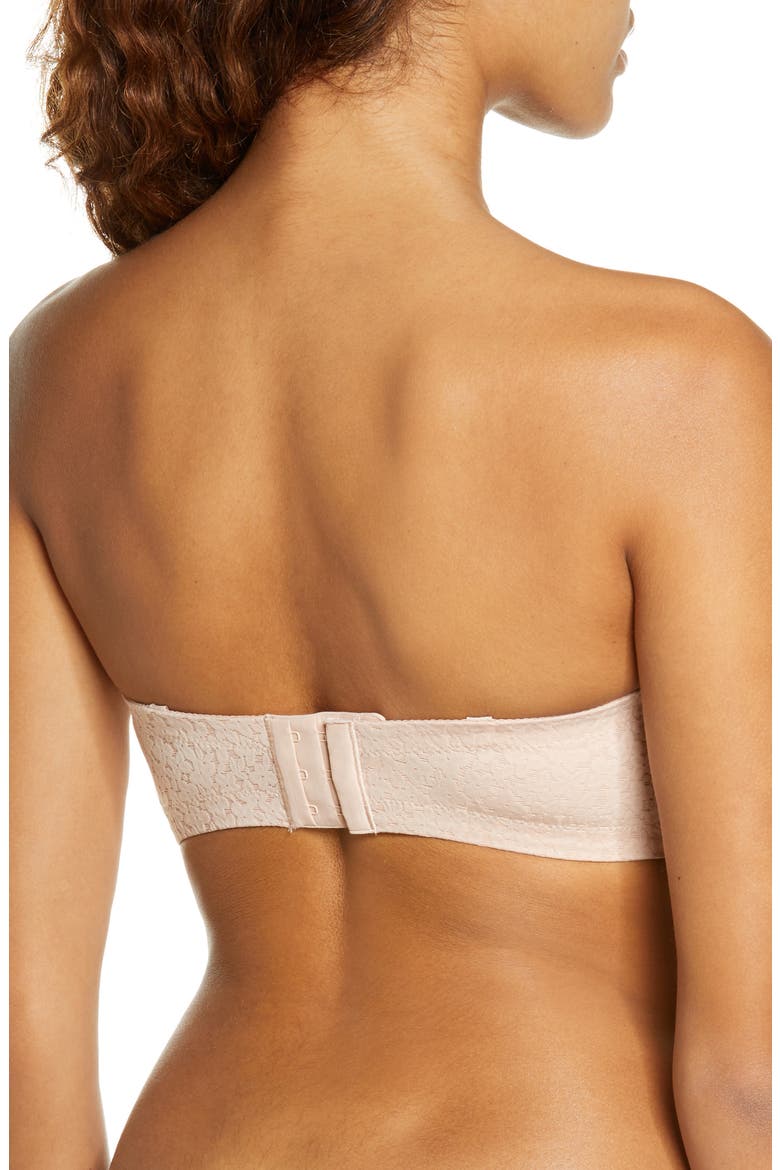 Norah Padded Strapless Underwire Bra, Alternate, color, ROSE